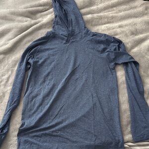 Blue Hooded Men's Shirt